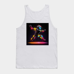 Dancing Robot Neon Art Tank Top